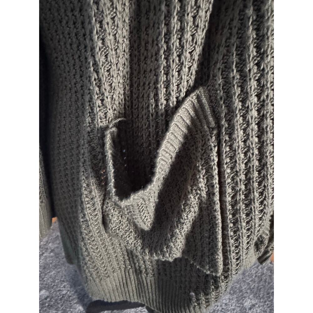 Market & Spruce Olive Green Open Front Knit Cardigan Sweater Size 3X - Picture 4 of 7